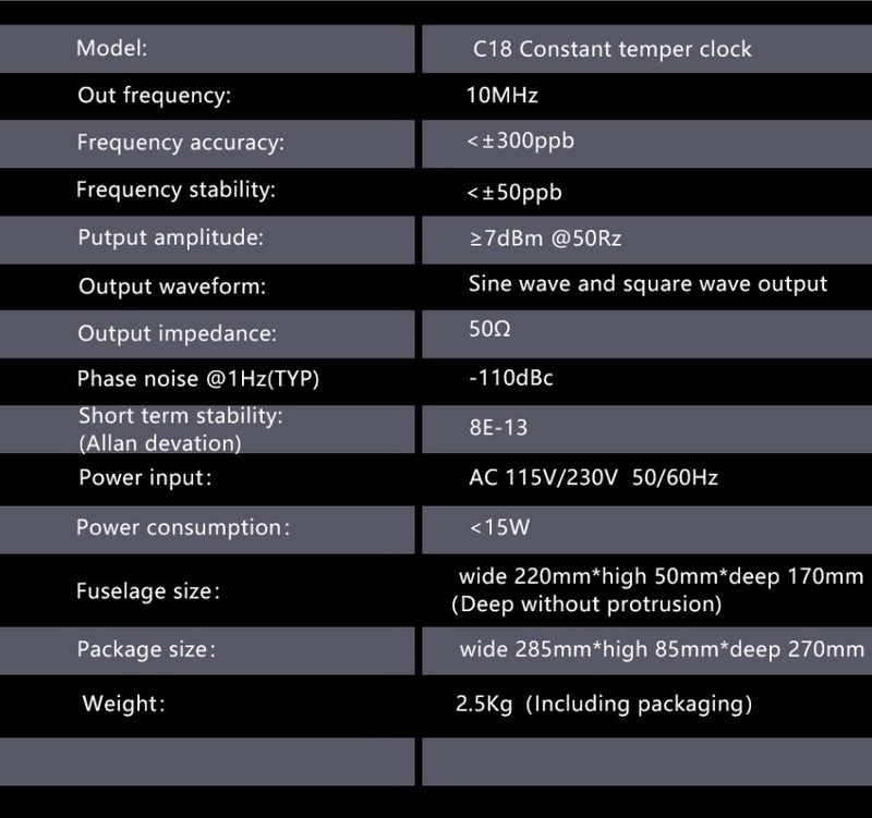 Gustard C18 10MHZ Audio Clock นาฬิกาสัญญาณรบกวนเฟสต่ำ ความแม่นยำสูง ประกันศูนย์ไทย