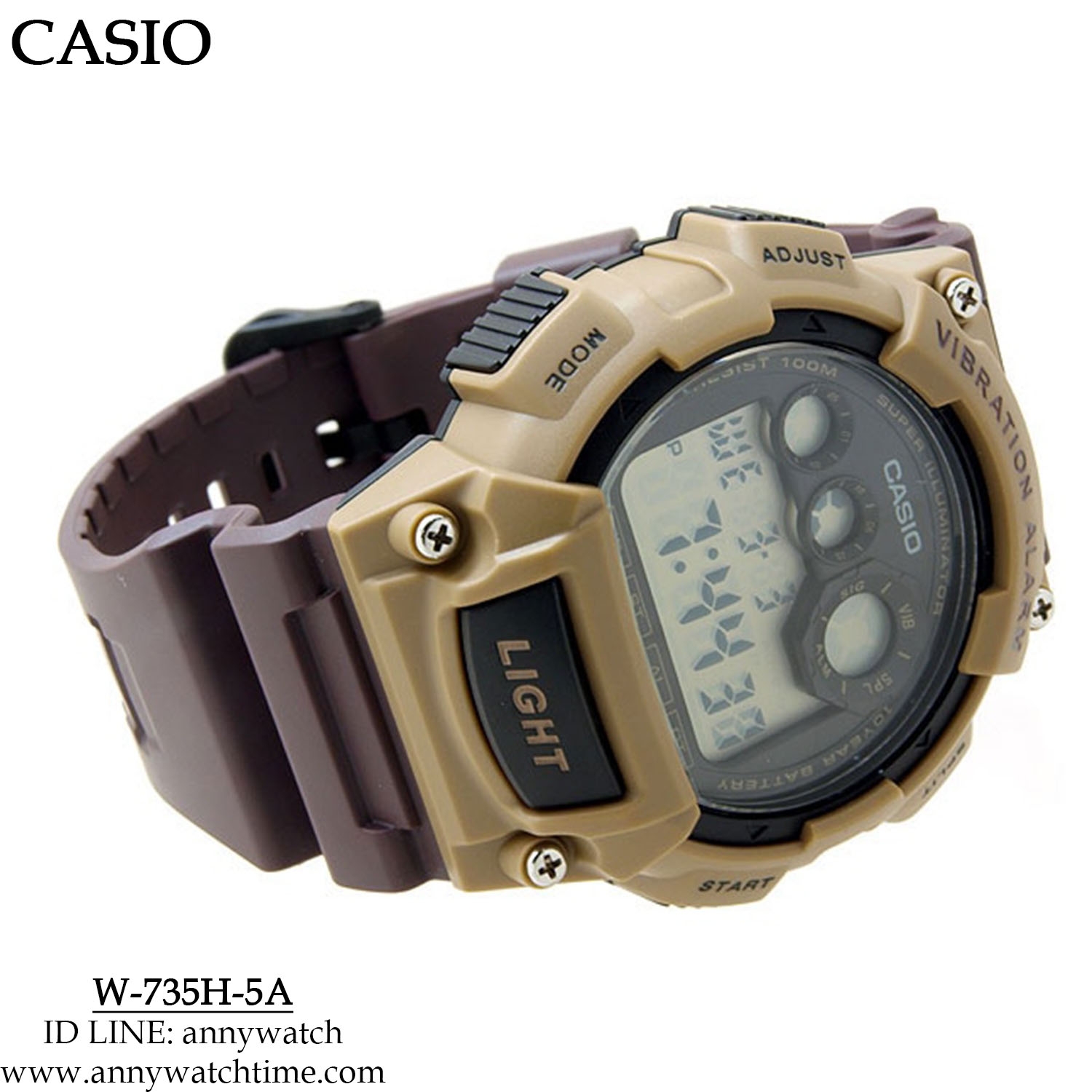 นาฬิกา casio casio w735h