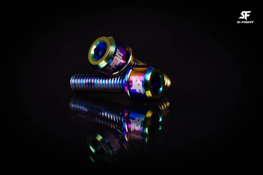 น็อตแต่งไทเทเนี่ยม Titanium bolt แท้ สำหรับขากระติก,ปั๊มดิส,มือเบรค,สตาร์นัท เบา สวยงาม