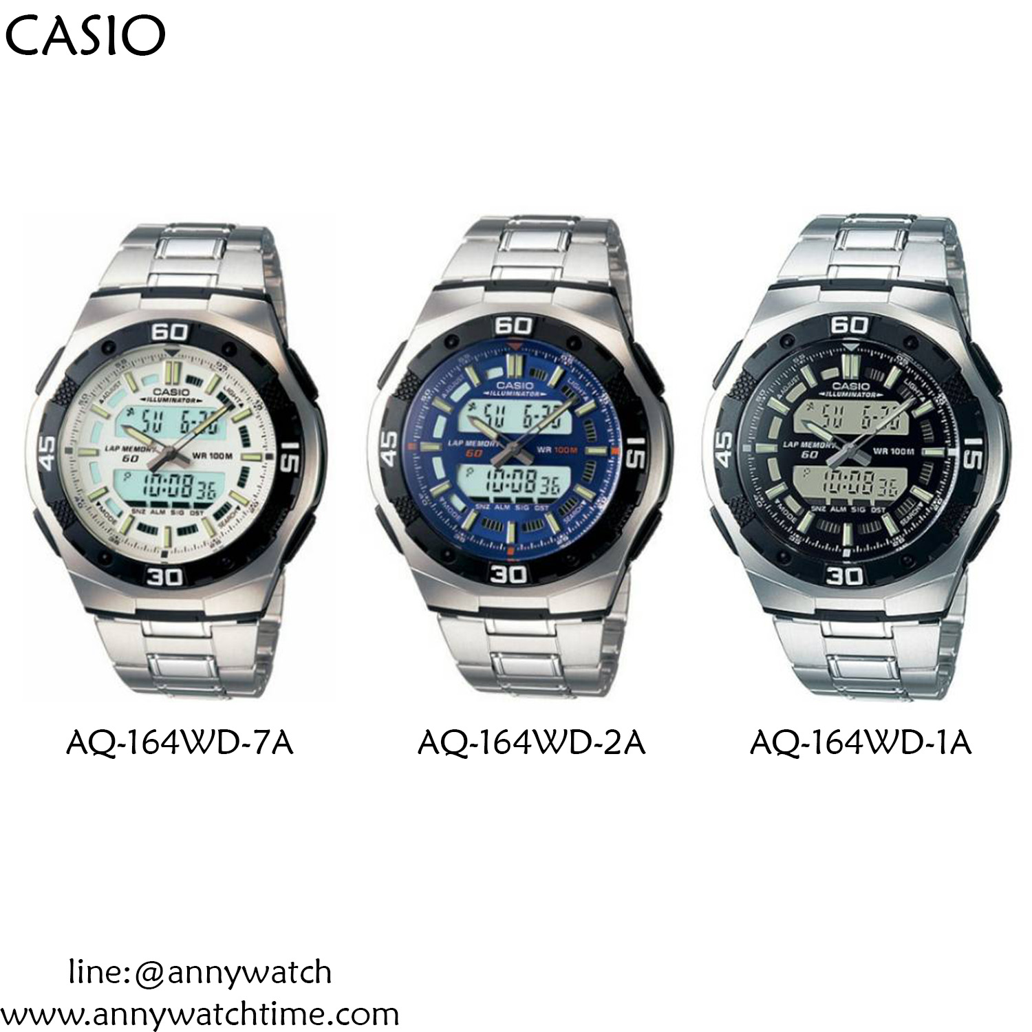 CASIO AQ-164WD-2A