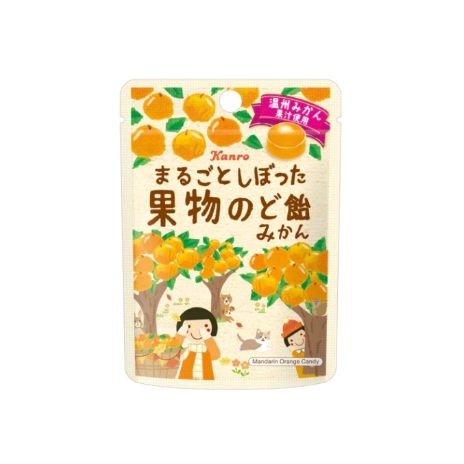 ลูกอม Kanro juice candy 26 g. (แอปเปิ้ล / ส้ม)