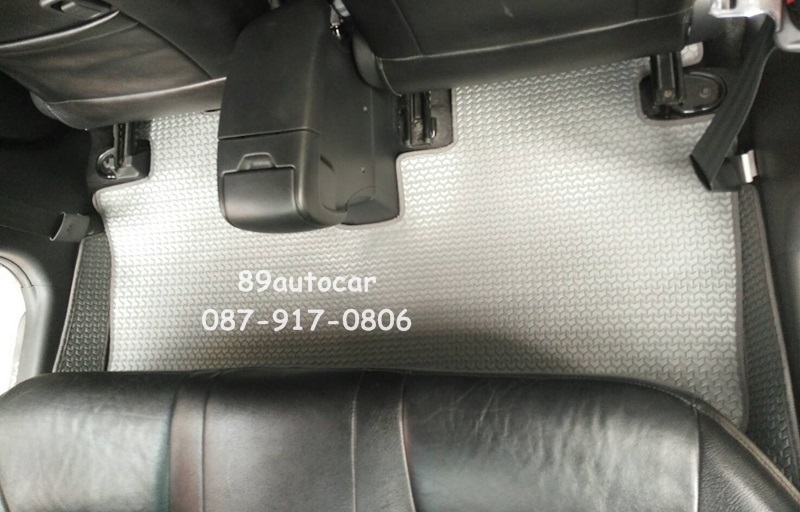 ยางปูพื้นรถยนต์เข้ารูป Toyota Vios 2007 ธนูสีเทาขอบเทา