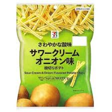 มันฝรั่ง 7-11 Seven Eleven Sour Cream And Onion-Flavored Potato Chips 50g ชนิดแท่งรสซาวครีมหัวหอม