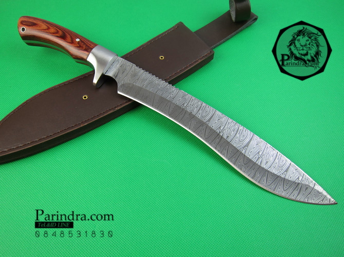 มีดกรูข่า BlackFox ฺBlack Fox Kukri Knife กัดลายดามัสกัสด้วยเลเซอร์ ไร้สนิมกวนใจ ขนาด 17.5 นิ้ว