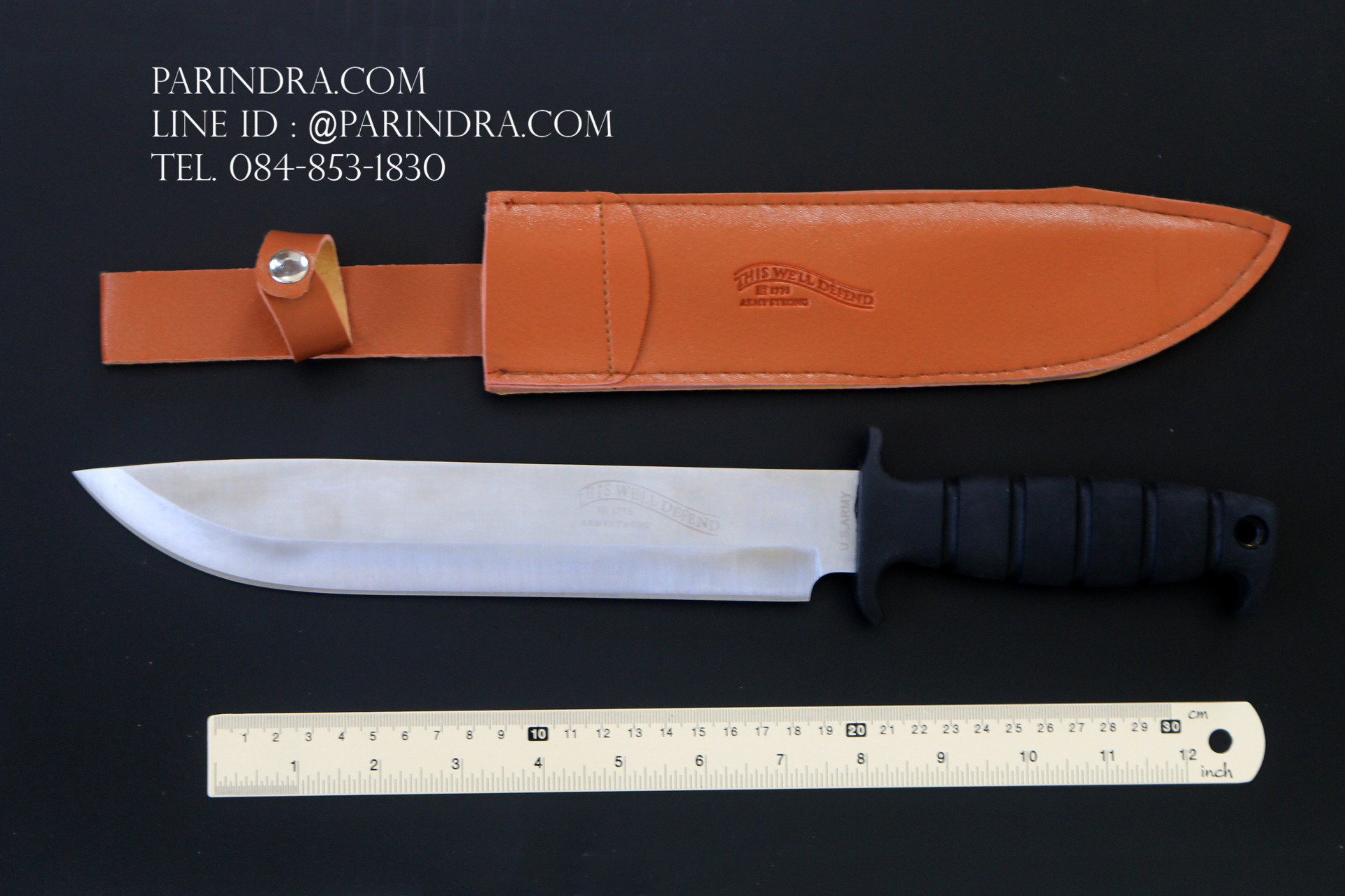 มีดใบตาย Army Strong Model A-1008 ขนาด 14.75 นิ้ว ใบเงิน OEM