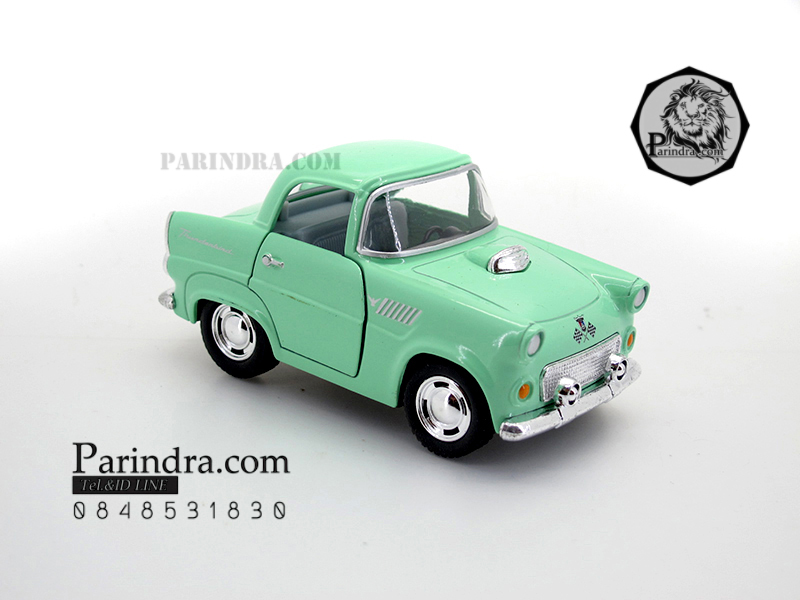 โมเดลเหล็กรถ Ford Thunder bird ปี 1955 แบบย่อขนาด Short body สีเขียวอ่อน