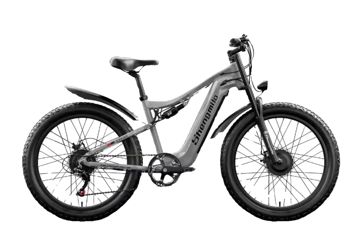 SanMilo S600 จักรยานไฟฟ้ามอเตอร์คู่ 2000W – แบตซัมซุง 48V 17.5Ah ยางหนา 26x3.0 ลุยหิมะ ชายหาด ภูเขา | เริ่มต้น 39,900 บาท