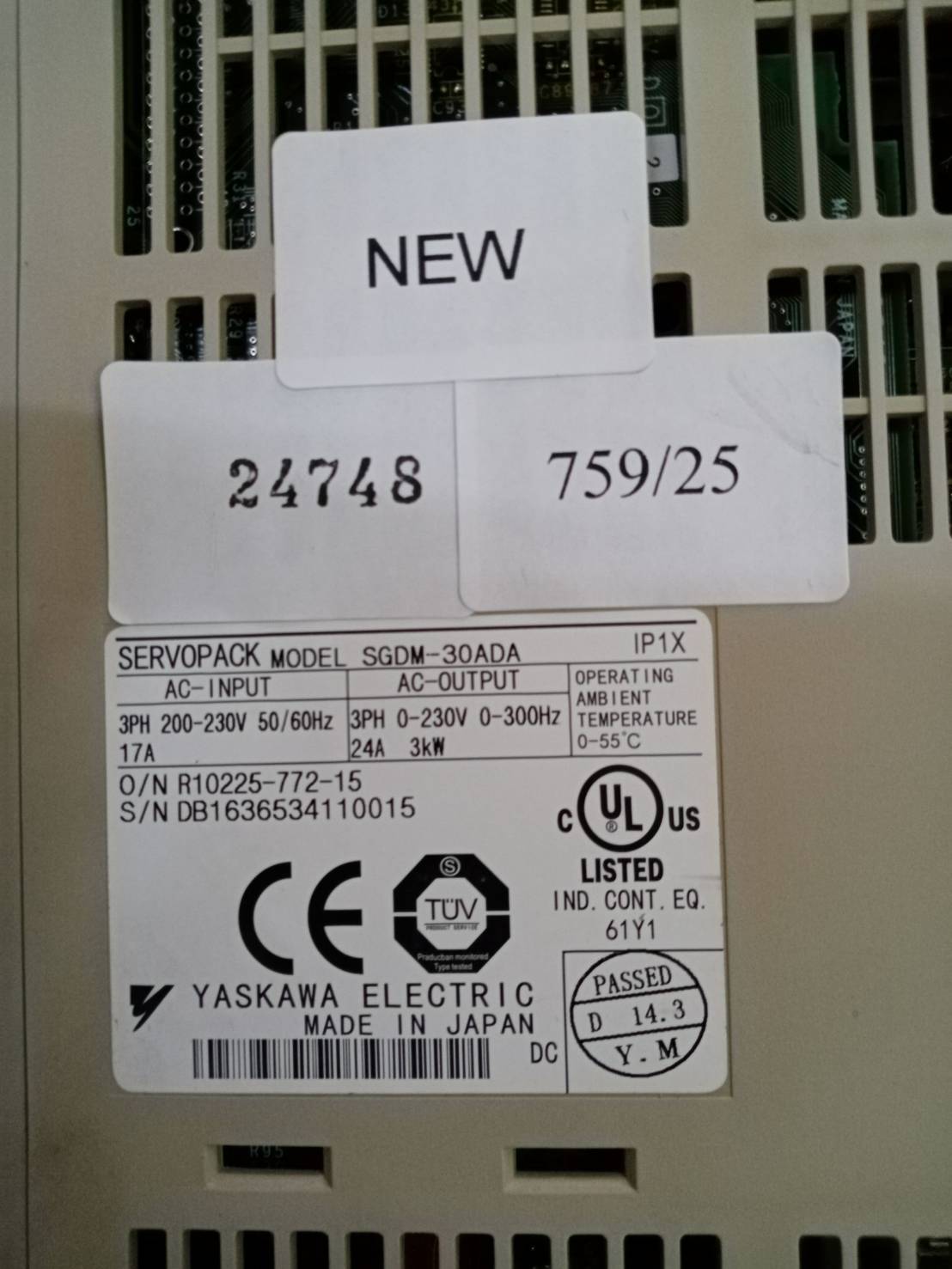 SGDM-30ADA SERVO DRIVE “ YASKAWA ”