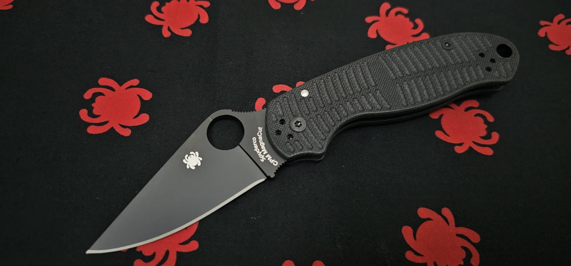 Spyderco Para 3 Salt Compression Lock Knife Black G-10 (2.9" Black MagnaCut)