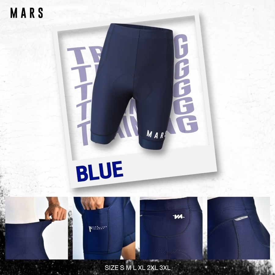 กางเกงปั่นจักรยานขาสั้น MARS รุ่น Training รุ่นใหม่ล่าสุด เนื้อผ้าทำมาจากวัสดุโพลีเอสเตอร์ ไนลอน ไลคร่า และ สแปนเด็กซ์ เจเนเรชั่นใหม่ ระบายเหงื่อได้ดีเยี่ยม 2025
