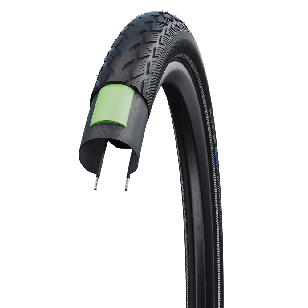 SCHWALBE ยางนอกรุ่น MARATHON, ขอบลวด, 16X1.35, สีดำ
