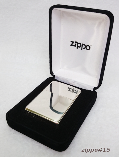 ไฟแช็ค Zippo แท้ ฺ เคสผลิตจากเงินแท้ " Zippo 15 Sterling Silver High Polish Finish Velour Box" แท้นำเข้า 100%