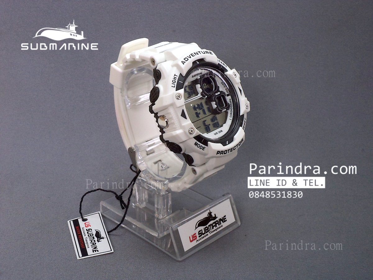 นาฬิกา US submarine TP1334M สีขาวล้วน
