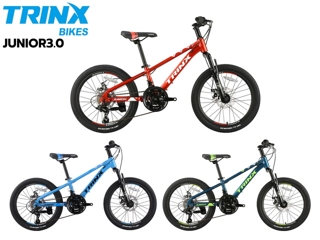 จักรยานเสือภูเขา TRINX JUNIOR 3.0 21 สปีด วงล้อ 20 นิ้ว เฟรมอลู, TRINX MY2023