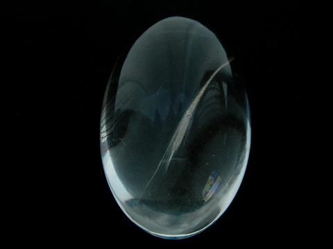 QU0002 QUARTZ แก้วโป่งข่าม ใหมเงินสีทอง เนื้อแก้วใสสะอาด ร่างใหญ่สวยคล๊าสสิค size 50. X 31. x 16.10 mm. พม่า