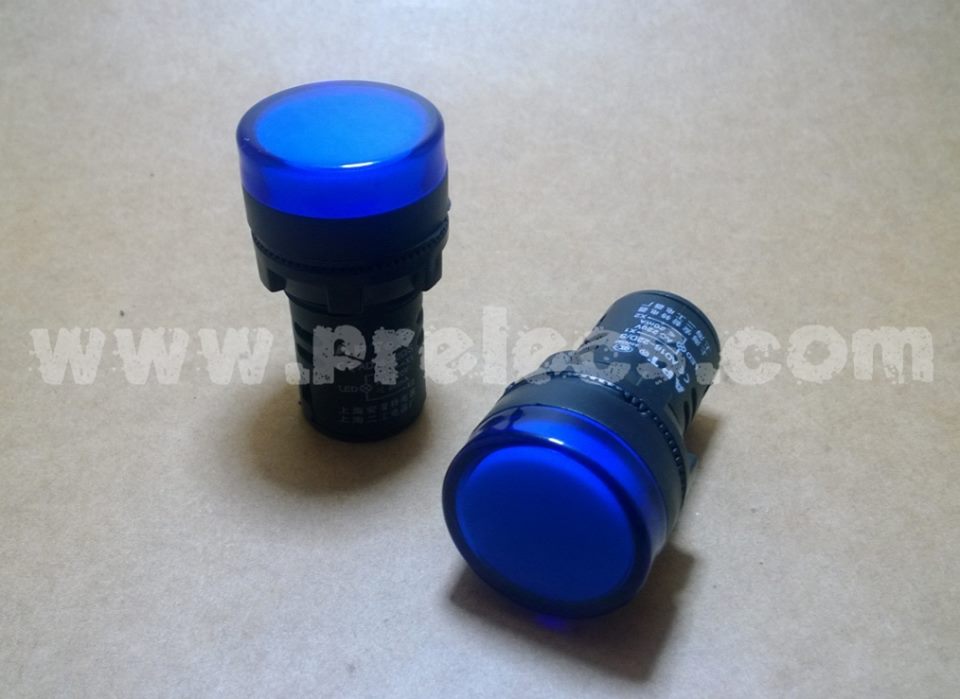 Pilot Lamp 220VAC สีน้ำเงิน 22mm