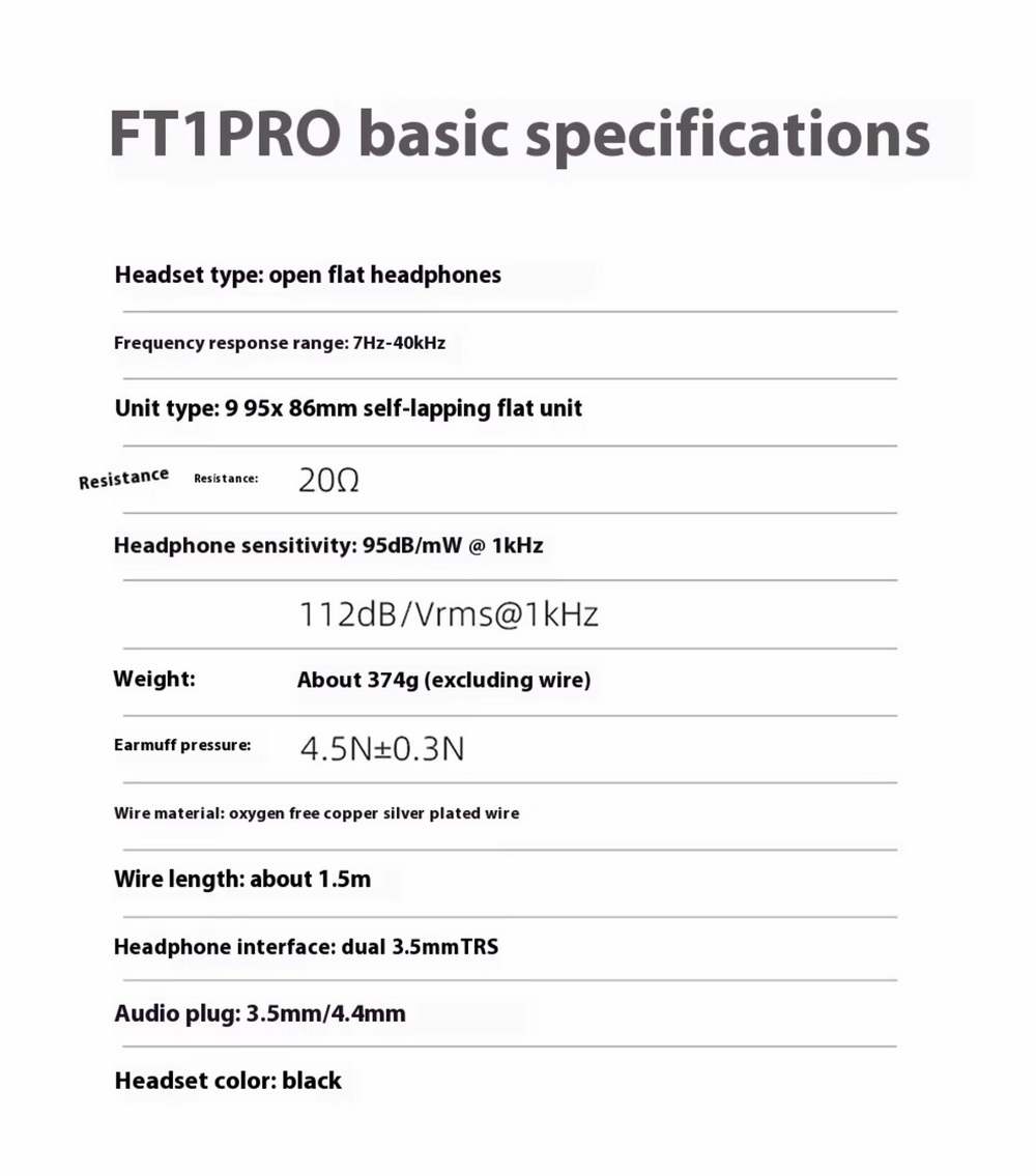 FiiO FT1 PRO หูฟังเฮดโฟนไดรเวอร์ Planar เสียงชัดเจน เวทีเสียงกว้าง ประกันศูนย์ไทย