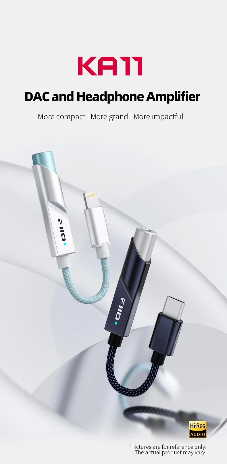 FiiO JadeAudio KA11 DAC/AMP หางหนูพกพาชิป DAC CS43131 รองรับ Hi-Res ประกันศูนย์ไทย