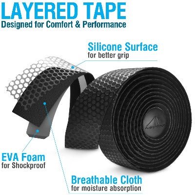 MARQUE HEX handlebar tape เทปพันแฮนด์จักรยานลายรังผึ้งซิลิโคน