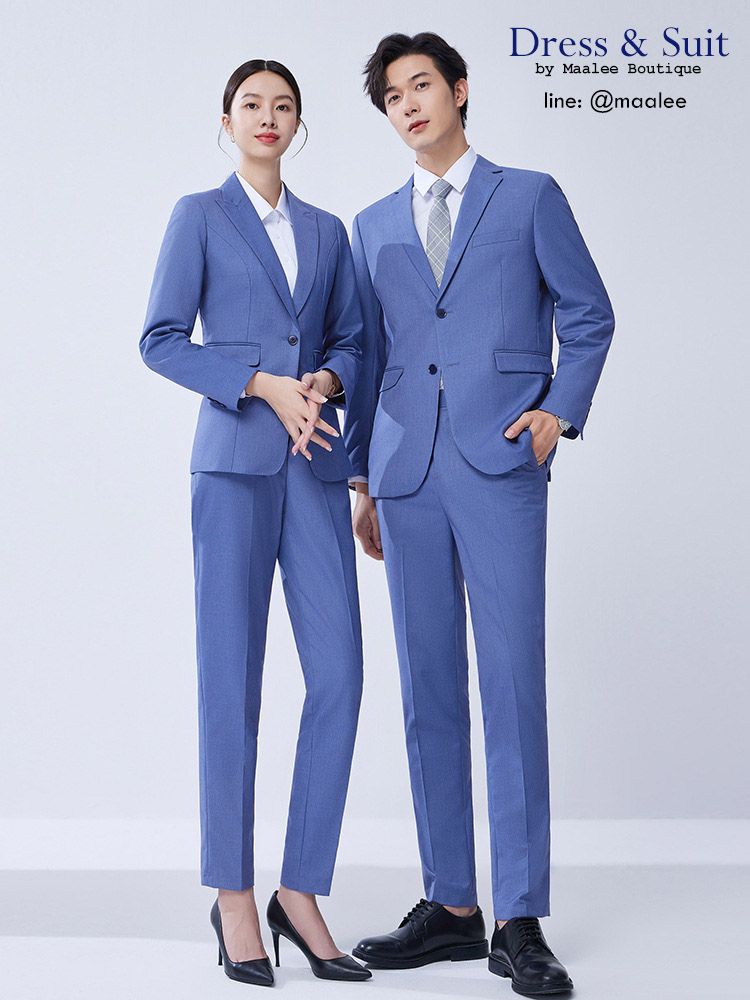 พร้อมเช่า ชุดสูทชาย สียีนส์อ่อน 2 กระดุม