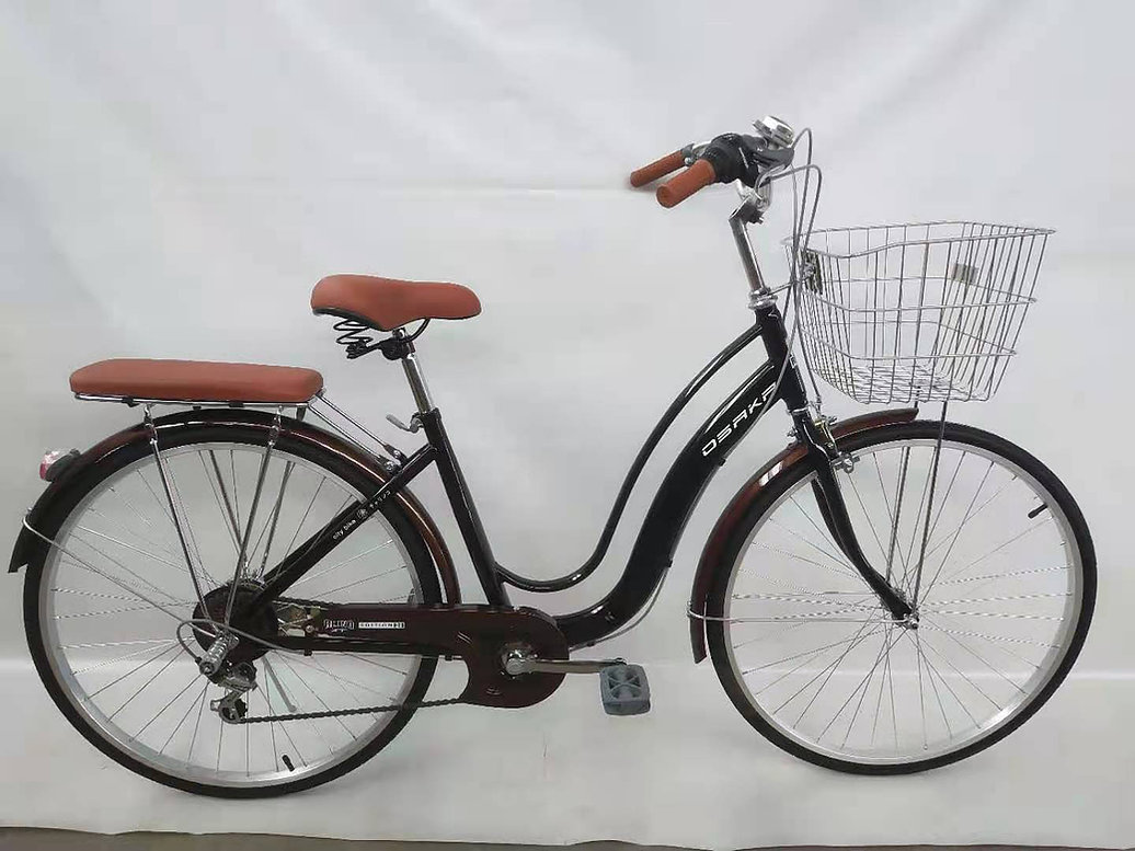 จักรยานแม่บ้าน OSAKA RHINO XT CITY BIKE พร้อมตะกร้า มีเกียร์ 7 สปีดชิมาโน่ ล้อ24นิ้ว