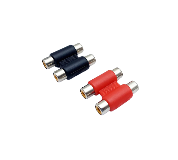 แจ็คRCA หัวท้ายx2 หัวเงิน HX-162 (คละสี)