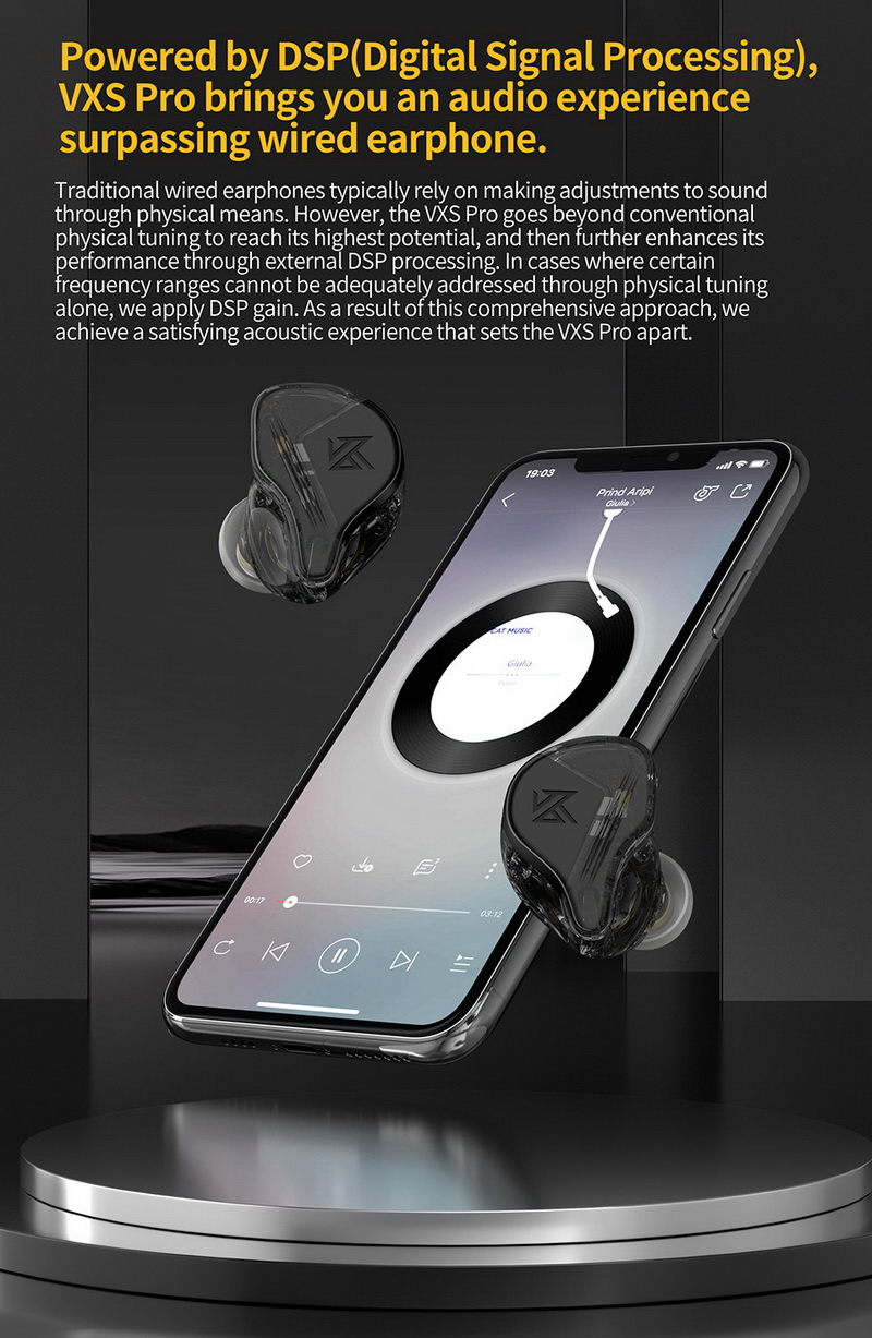 ขาย KZ VXS PRO หูฟัง TWS หูฟังไร้สายรองรับ Bluetooth5.3 ประกันศูนย์ไทย