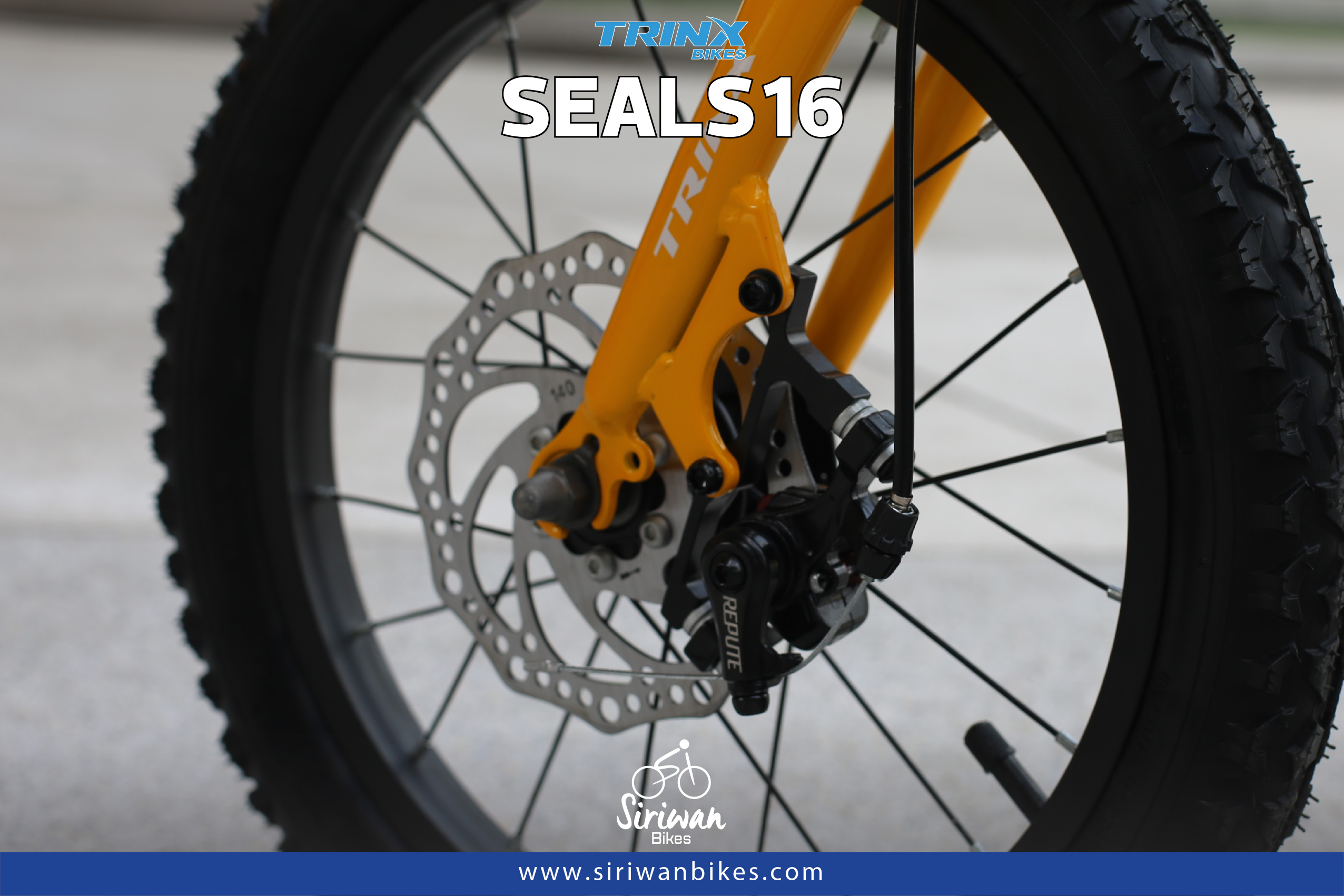 จักรยานเสือภูเขาเด็ก TRINX SEALS 16D เฟรมแมกนีเซียม (ดิสก์สาย) 16 นิ้ว 2023