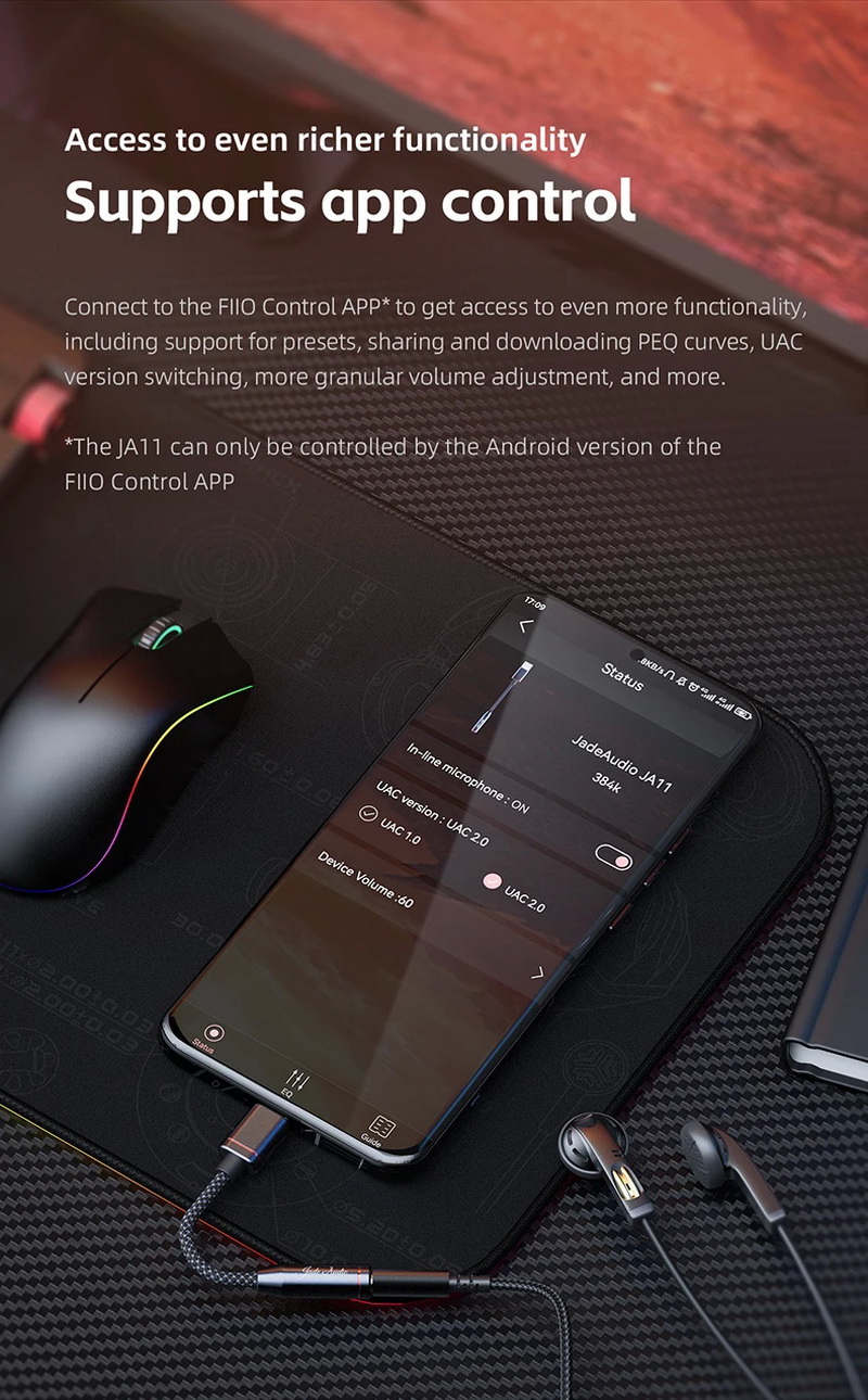 FiiO JadeAudioJA11 DAC/AMP หางหนู รองรับ 32bit/384kHz, DSD128, Hi-Res ประกันศูนย์ไทย