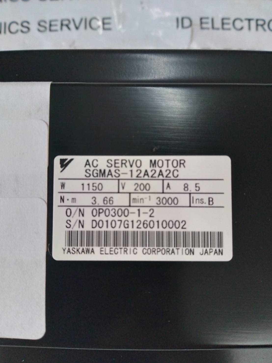 SGMAS-12A2A2C SERVO MOTOR " YASKAWA "