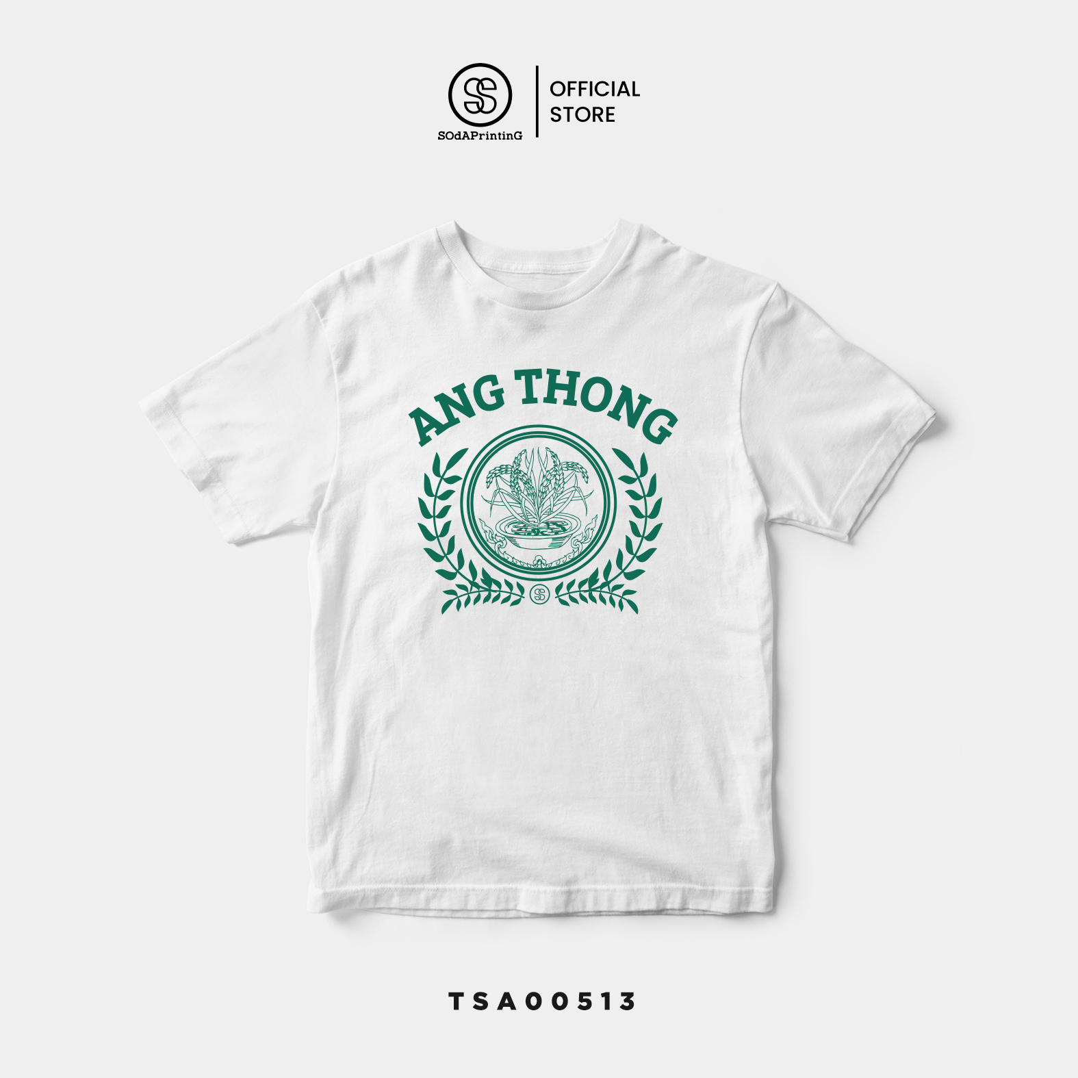 เสื้อยืด พิมพ์ลาย ตราสัญลักษณ์จังหวัดอ่างทอง Ang Thong รหัส TSA00513 #ตราสัญลักษณ์จังหวัด #SOdAtee #SOdAPrintinG