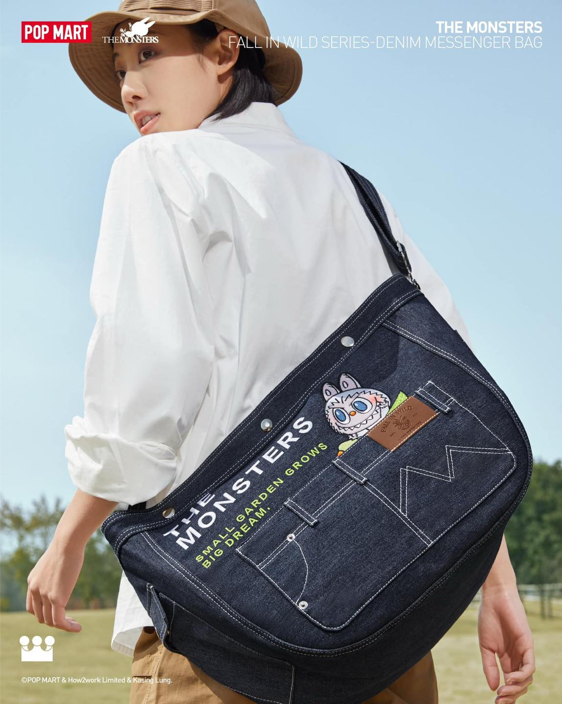 PRE. กระเป๋า THE MONSTERS FALL IN WILD SERIES Denim Shoulder Bag ของแท้ 100% (นำเข้า 14-25วัน )