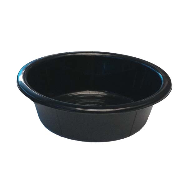 กะละมัง เบอร์ 40 สีดำ ขนาด 40.5 x 12 cm. ราคาโหล ละ 195 บาท จำนวน มัดละ 10 โหล