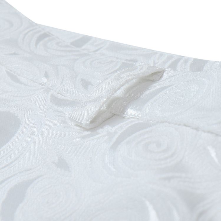 Pre-order ชุดสูทชาย พิมพ์ลายปั๊มนูน 3 มิติ สีขาว