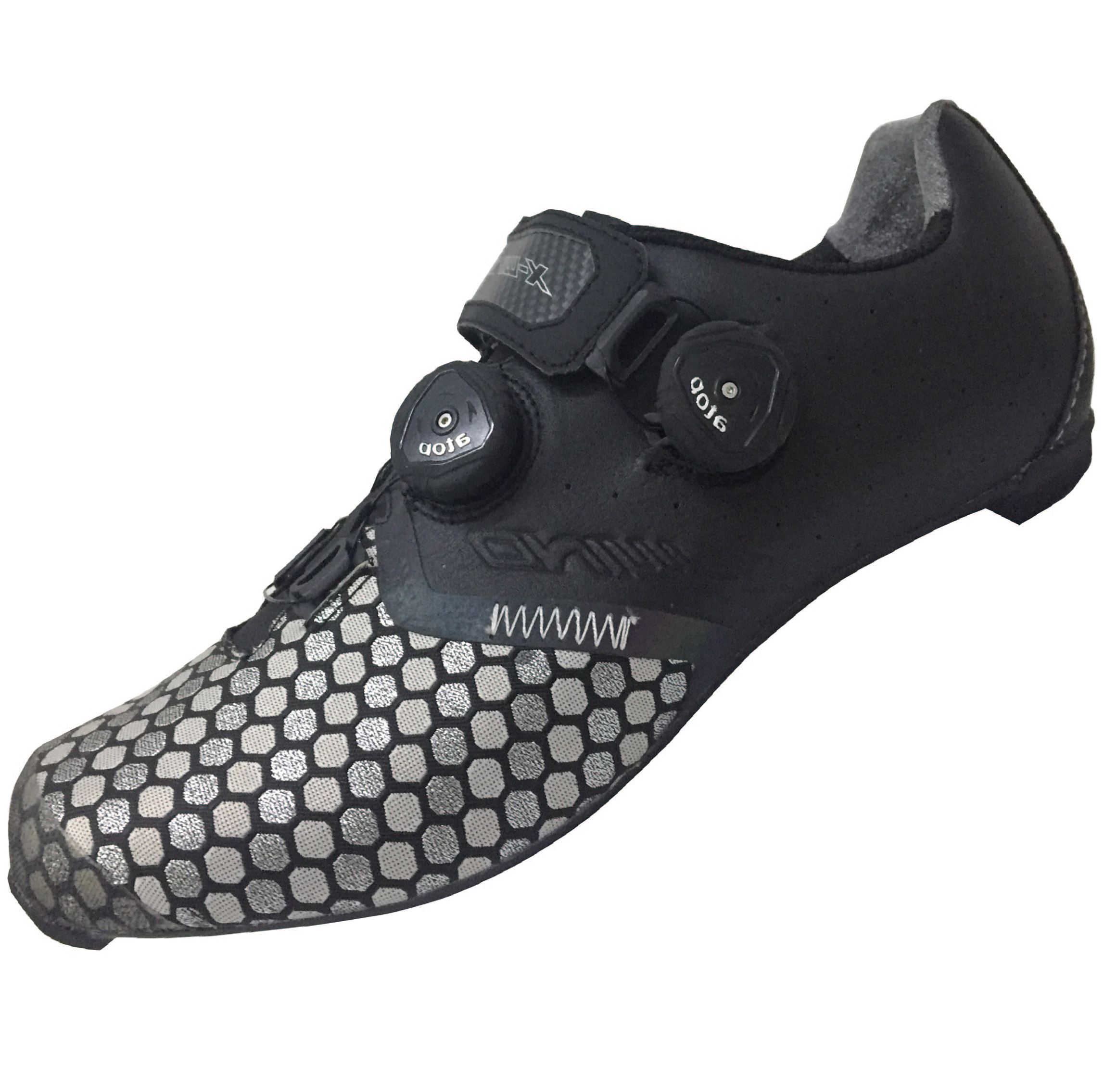 รองเท้า X-WIND K-PRO Road shoes หน้ากว้าง มีสีเขียวนีออนและดำ Radium, Size 41, 42, 43, 44