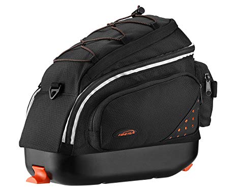 กระเป๋าวางบนตะแกรง กระเป๋าติดตะแกรงหลังปลดเร็ว ขั้นเทพ IBERA PakRak Mini Commuter Bag : IB-BA12, 9.5L มาพร้อมผ้าคลุมกันฝน