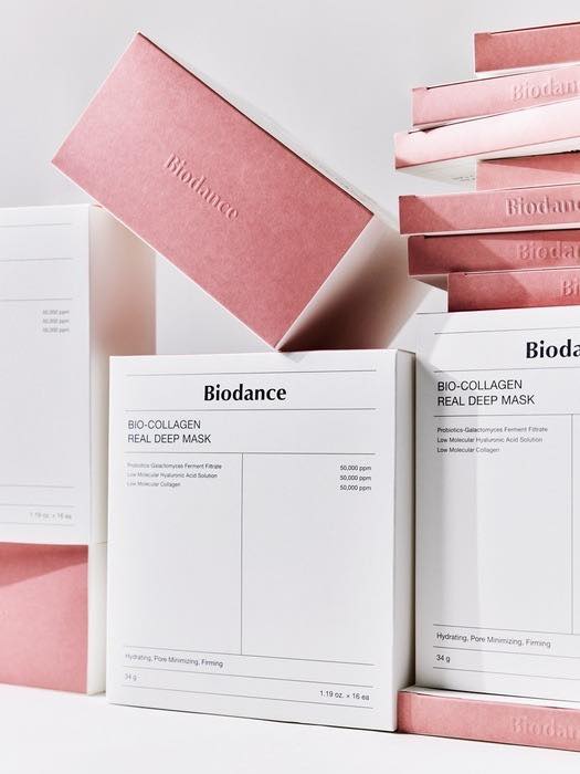 มาส์ก #Biodance Bio-Collagen Real Deep Mask - 4 แผ่น / สูตรสีชมพู - (นำเข้าจากเกาหลี) รอ 9 -14 วัน