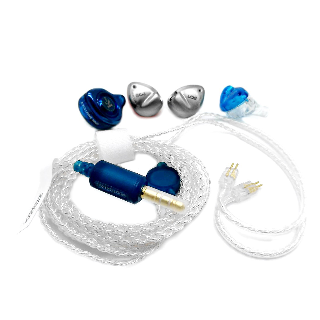 ขาย TFZ สายเปลี่ยนหูฟังชุบเงินถัก เพิ่มคุณภาพเสียง สำหรับหูฟัง TFZ