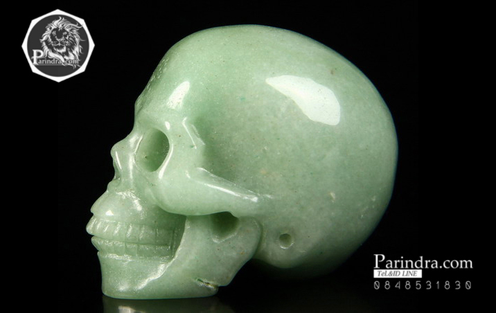 หินแร่ AVENTURINE แกะสลักรูปหัวกระโหลก SKULL #SKC001