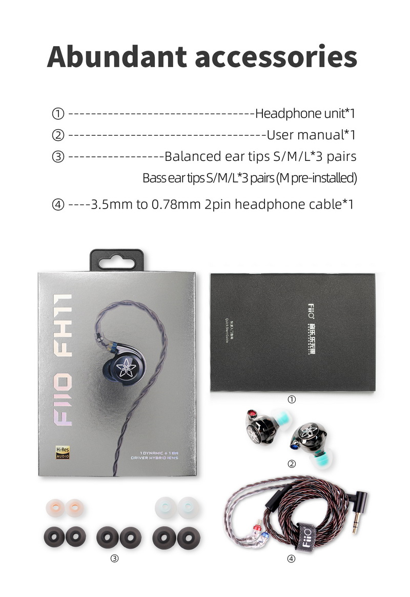 ขาย FiiO FH11 หูฟัง IEMs Hybrid 2 ไดรเวอร์ 1BA+1DD รองรับ Hi-Res ประกันศูนย์ไทย