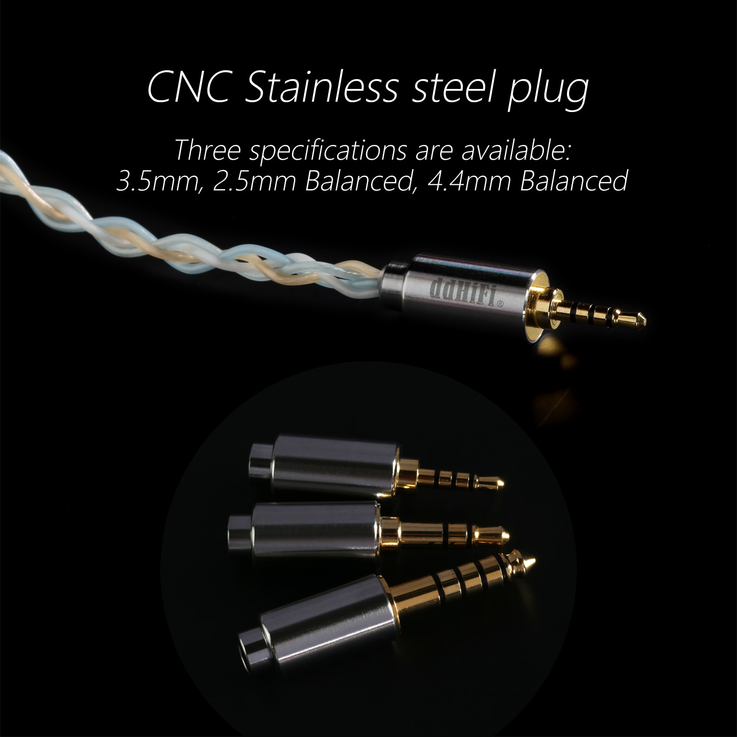 ขาย DD BC120B สายอัพเกรดหูฟัง OCC ชุบเงินระดับ 6N สายถัก 4 แบบ Litz