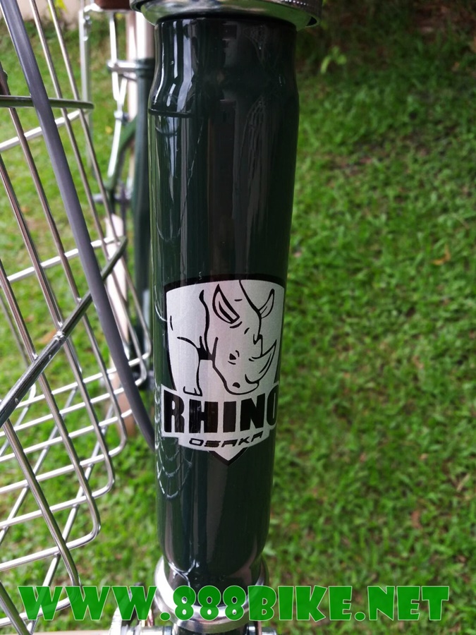 จักรยานแม่บ้าน OSAKA RHINO CITY BIKE พร้อมตะกร้า ไม่มีเกียร์ ล้อ 26นิ้ว