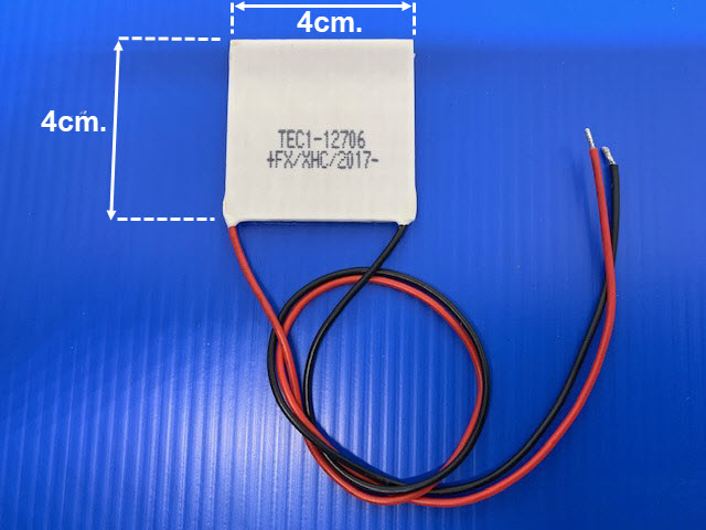 แผ่นทำความ ร้อน-เย็น เพลเทียร์(Peltier) TEC1-12706 Thermoelectric Cooler Peltier 12V (DC.)