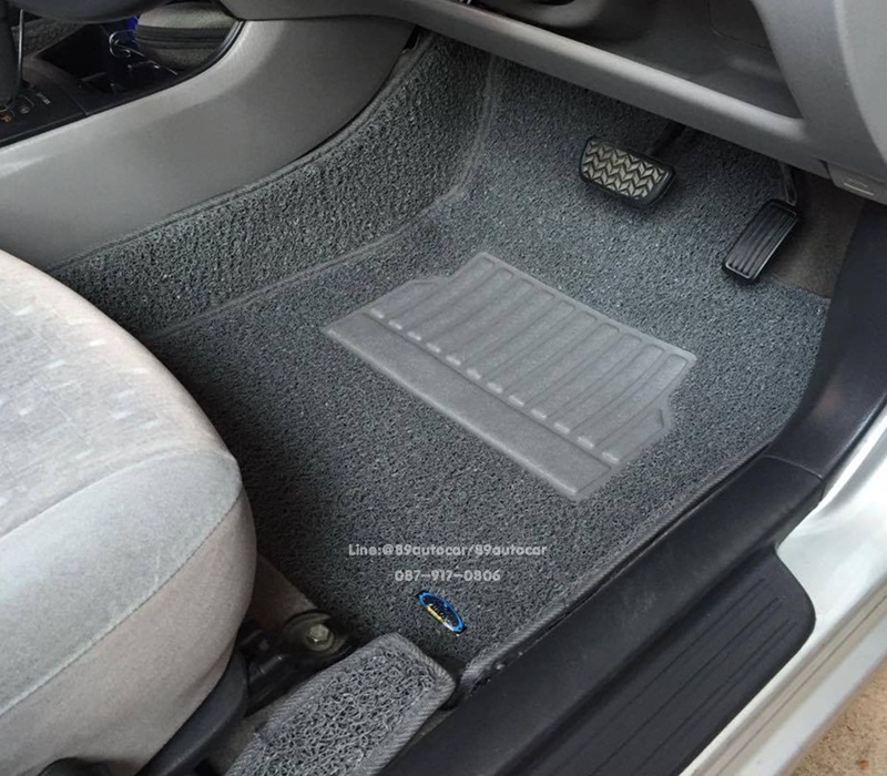 พรมไวนิลปูพื้นรถยนต์ Toyota Vios 2006 ไวนิลสีเทาขอบเทา