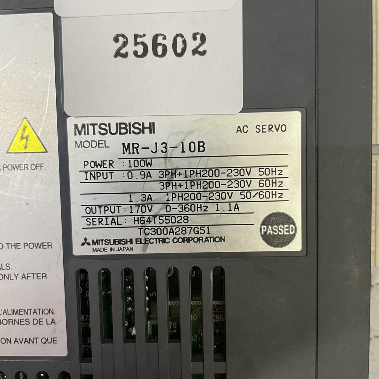 MR-J3-10B SERVO DRIVE " MITSUBISHI "