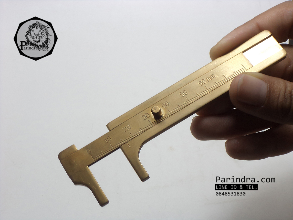 เวอร์เนียทองเหลือง Vernier Caliper cm. Single Scale ใช้วัดขนาดชิ้นส่วนต่างๆ ขนาด 8 เซนติเมตร