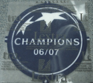 อาร์มสัญลักษณ์ฟุตบอล การแข่งขันฟุตบอลยูฟ่า แชมป์เปี้ยนส์ ลีก - UCL CHAMPIONS 2006/07 PLAYER SIZE ใหม่ / UEFA CHAMPIONS LEAGUE International Football Club Tournament PLAYER SIZE Football Patch/Badge - UCL CHAMPIONS 2006/07 NEW