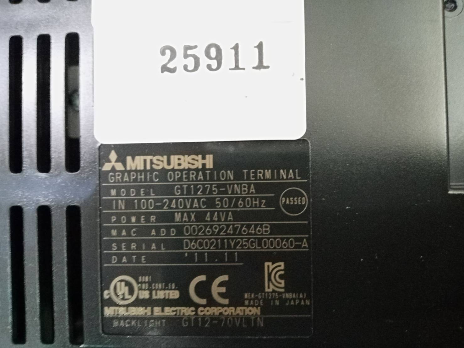 GT1275-VNBA HMI " MITSUBISHI "