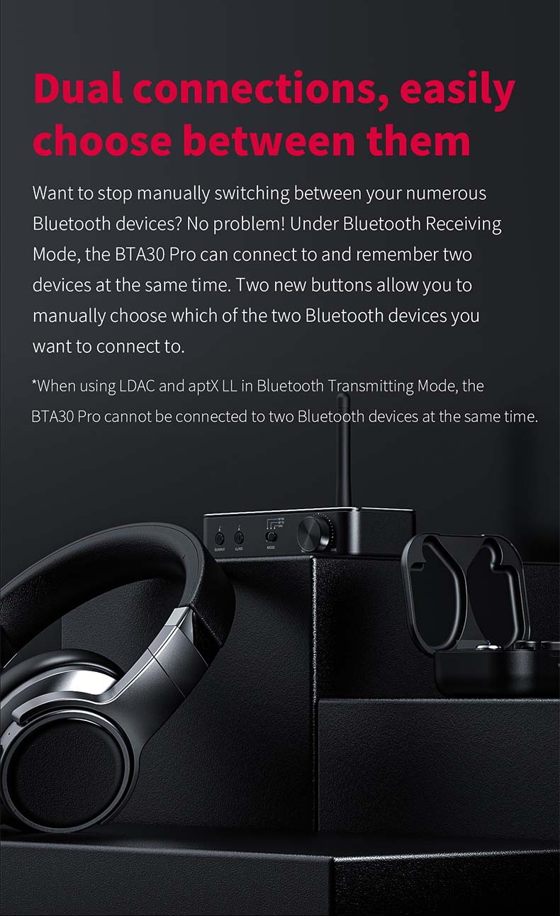 FiiO BTA30 PRO ตัวรับและส่งสัญญาณไร้สายรองรับ Bluetooth5.0 ประกันศูนย์ไทย