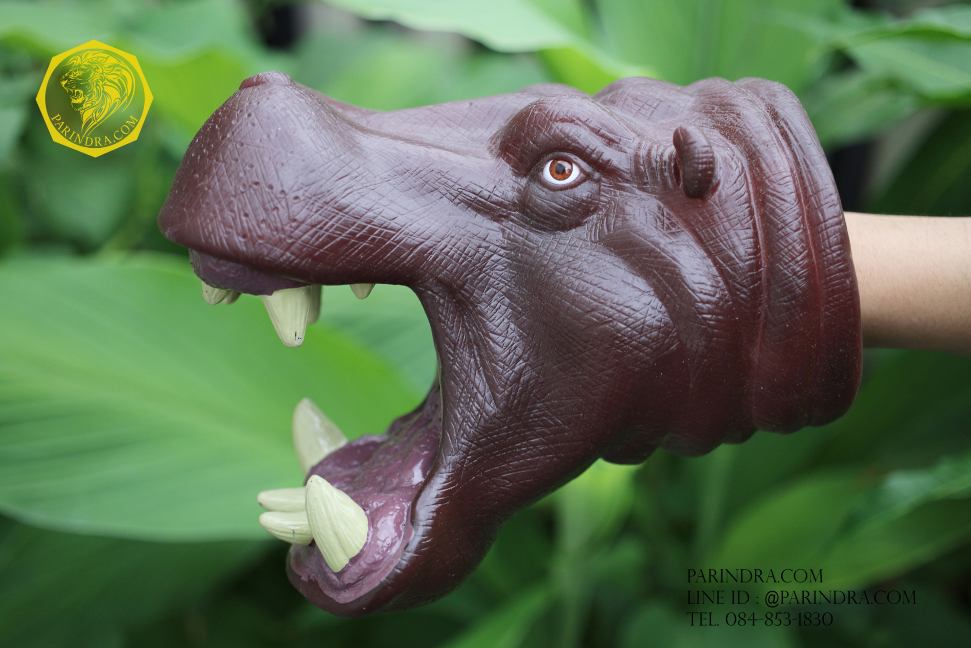 โมเดลยางสวมมือ หัวฮิปโปโปเตมัส HIPPOPOTAMUS ของเล่น